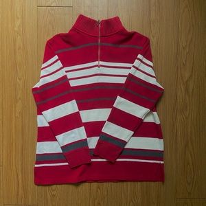Red Striped Turtleneck 👕 (L)